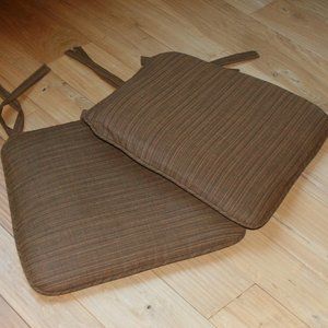 Calico Corners Custom made Brown Seat Cushions